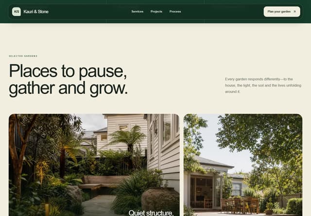 Kauri and Stone Projects page preview