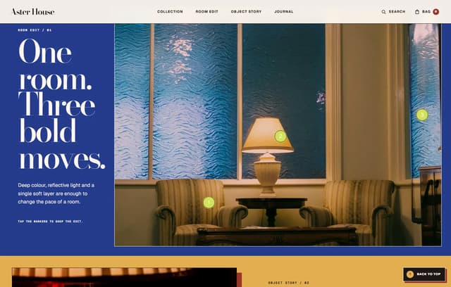 Aster House Rooms page preview