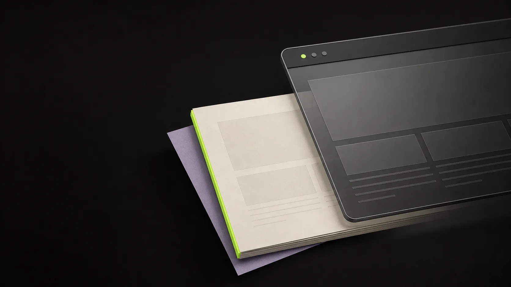 A project brief taking shape as a polished website layout
